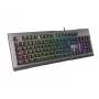 GENESIS Rhod 500 RGB spēļu tastatūra USB QWERTY melna, sudraba