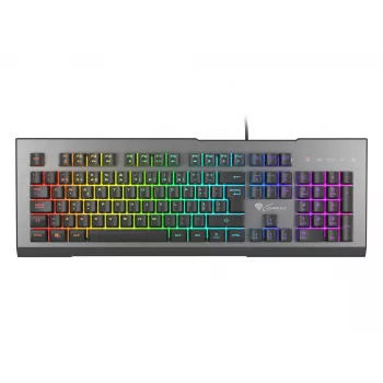 GENESIS Rhod 500 RGB spēļu tastatūra USB QWERTY melna, sudraba