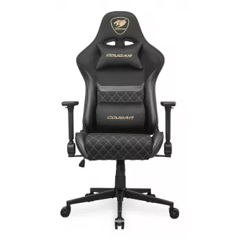 Universāls spēļu krēsls COUGAR Armor One V2 Gold F polsterēts sēdeklis Melns Zelts
