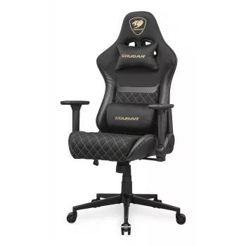 Universāls spēļu krēsls COUGAR Armor One V2 Gold F polsterēts sēdeklis Melns Zelts