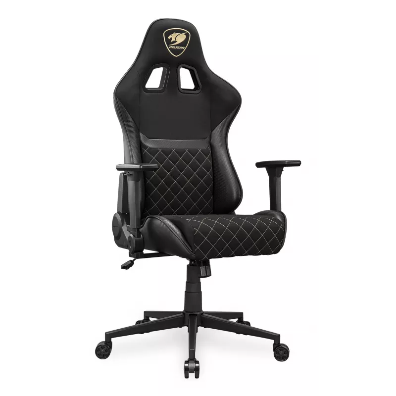 Universāls spēļu krēsls COUGAR Armor One V2 Gold F polsterēts sēdeklis Melns Zelts
