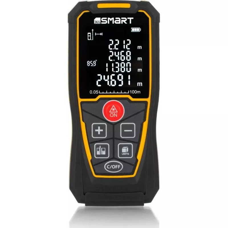Lāzera attāluma mērītājs Smart 06-01100, kompakts rokas mērinstruments