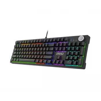 MSI FORGE GK320 RED spēļu tastatūra, USB, QWERTY, melna