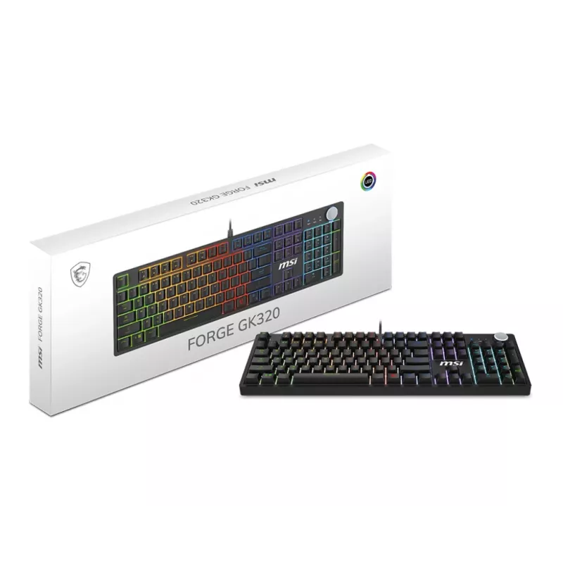 MSI FORGE GK320 Red mehāniskā spēļu klaviatūra, QWERTZ DE