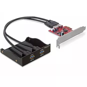 DeLOCK 61775 USB 3.2 Gen 1 interfeisa karte ar priekšējo paneli 3.5 inch nodalījumam