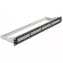 Delock 43280 Keystone komutācijas panelis, 19", 48 porti, 1U, melns