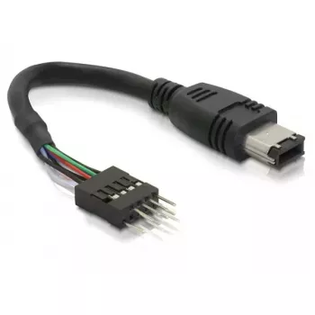 FireWire kabelis DeLOCK 82379 0.016 m Melns Tēviņš/Tēviņš