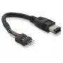 FireWire kabelis DeLOCK 82379 0.016 m Melns Tēviņš/Tēviņš
