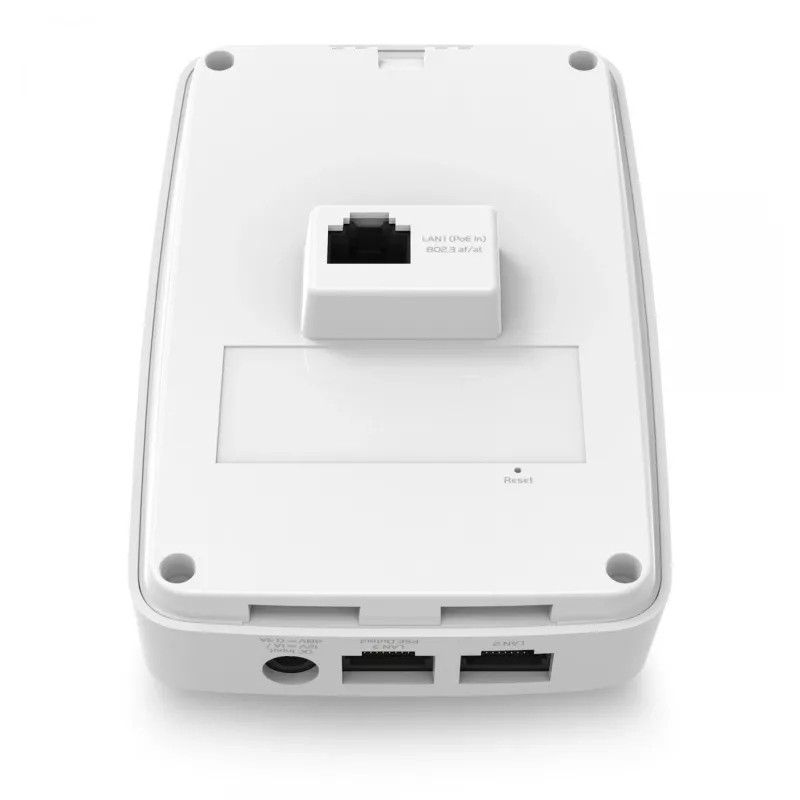 EnGenius ECW215 Cloud Managed sienas plates piekļuves punkts Wi-Fi 6 2x2 1.2 Gbps GbE PoE.af 2x4 un 2x 5 dBi