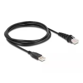 DeLOCK USB svītrkodu skeneris 1D un 2D, vadu, stacionārai uzstādīšanai