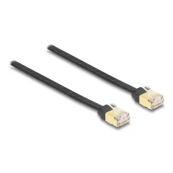 DeLOCK RJ45 izvelkamais kabelis Cat.6A STP 1,5 m melns dzeltens