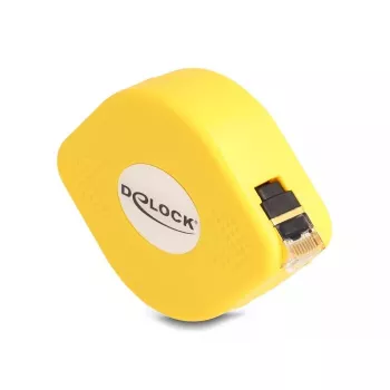 DeLOCK RJ45 izvelkamais kabelis Cat.6A STP 1,5 m melns dzeltens