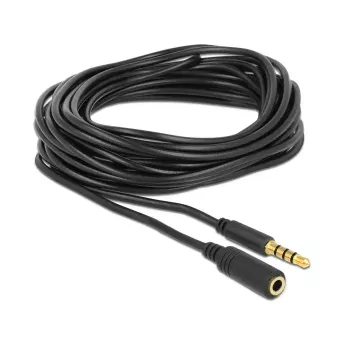 Audio pagarinātāja kabelis DeLOCK 84669 5m 3.5mm Melns