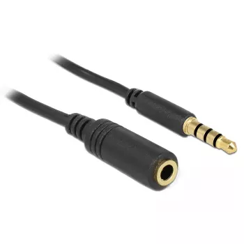 Audio pagarinātāja kabelis DeLOCK 84669 5m 3.5mm Melns