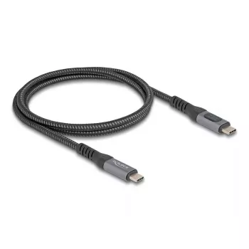 DeLOCK USB 40 Gbps datu un ātrās uzlādes koaksiālais kabelis 1 m USB PD 3.1 240 W