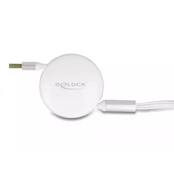 DeLOCK USB 3 in 1 ievelkams lādēšanas kabelis Type-A uz Micro USB / 2 x USB Type-C ātra uzlāde 1.13m