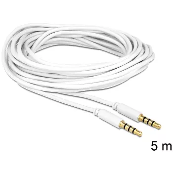 Audio kabelis 3,5 mm vīriešu-vīriešu DeLOCK 83443 5 m balts