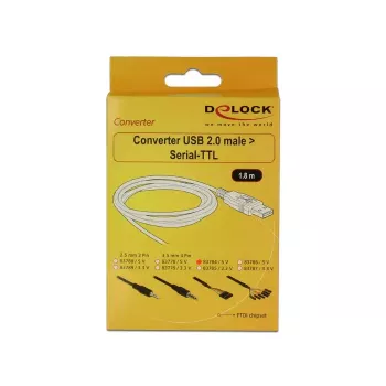 USB kabelis DeLOCK 1.8m USB 2.0-A / TTL 6-pin Melns