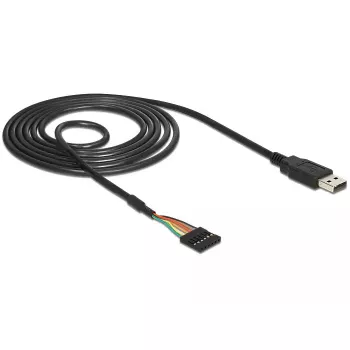 USB kabelis DeLOCK 1.8m USB 2.0-A / TTL 6-pin Melns