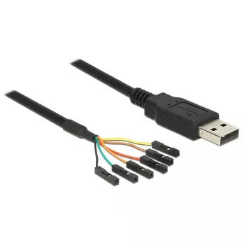 USB kabelis DeLOCK 1.8m USB2.0-A/TTL 6-pin Melns