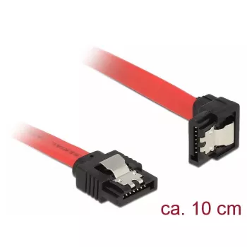 SATA kabelis DeLOCK 83976 0.1 m 7-pin Melns Sarkans
