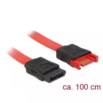 SATA kabelis DeLOCK 83956 1 m SATA 7-pin Melns Sarkans