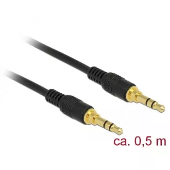 Audio kabelis DeLOCK 85545 0.5m 3.5mm Melns