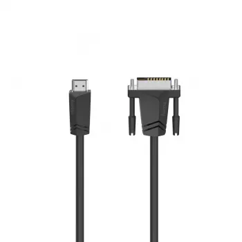 Hama 00205018 video kabeļa adapteris 1,5 m HDMI A tipa (standarta) – DVI-D melns