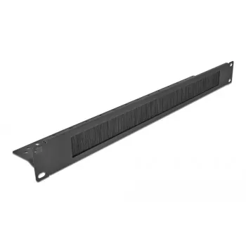 Kabeļu pārvaldības panelis DeLOCK 19 inch Kabeļu suku sloksne melna