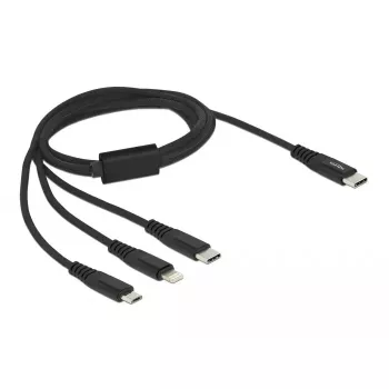 USB lādēšanas kabelis DeLOCK 87149 3 in 1 USB Type-C uz Lightning Micro USB 1m