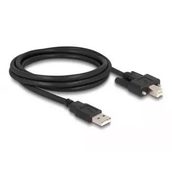 DeLOCK USB 2.0 Type-A vīrišķais uz Type-B vīrišķo kabelis 2m melns