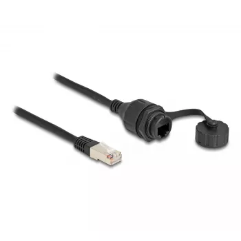 DeLOCK RJ50 vīriešu uz RJ50 sieviešu kabelis IP67 ūdensnecaurlaidīgs 20 cm
