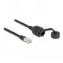 DeLOCK RJ50 vīriešu uz RJ50 sieviešu kabelis IP67 ūdensnecaurlaidīgs 20 cm