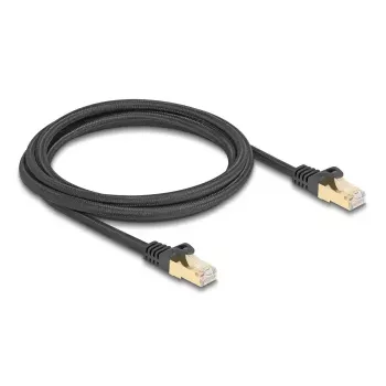 DeLOCK RJ45 tīkla kabelis Cat.6A S/FTP 2m melns 80318
