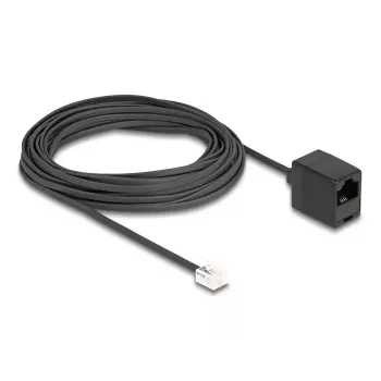 DeLOCK telefona kabelis RJ11 spraudnis – RJ45 ligzda melns 10 m