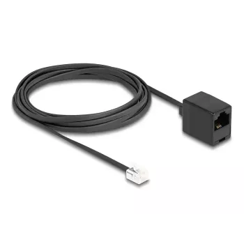 DeLOCK telefona kabelis RJ11 spraudnis - RJ45 ligzda, melns, 3 m