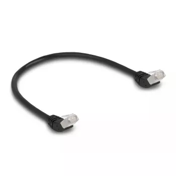 Tīkla kabelis DeLOCK RJ45 Cat.6A 45° leņķa 0,5 m melns