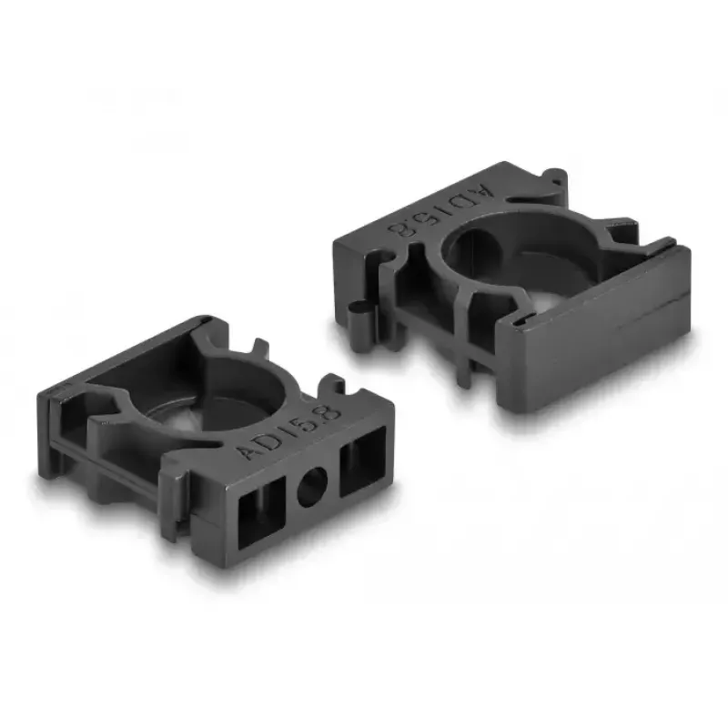 Kabeļa turētājs DeLOCK 60483 15,8 mm melns 8 gab.