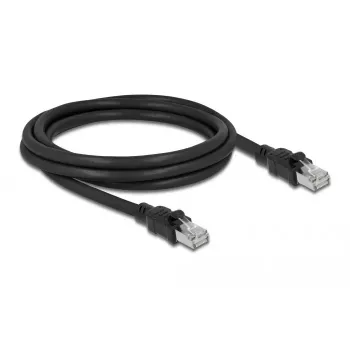 DeLOCK RJ45 Cat.6A F/UTP tīkla kabelis 2m Melns