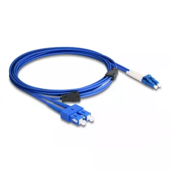 DeLOCK optiskās šķiedras kabelis LC Duplex uz SC Duplex viensvieda OS2 3 m
