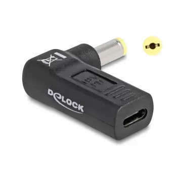 DeLOCK Adapter USB Type-C sievišķais uz Acer 5.5 x 1.7 mm vīrišķais 90° leņķa