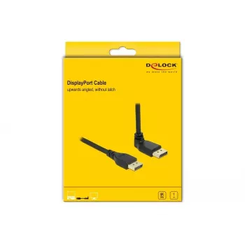 DELOCK DisplayPort kabelis 1 m, DisplayPort-DisplayPort, 5.7 mm diametrs, līdz 32 audio kanāliem