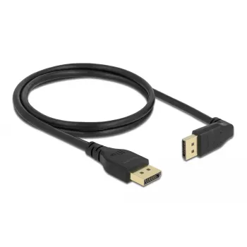 DELOCK DisplayPort kabelis 1 m, DisplayPort-DisplayPort, 5.7 mm diametrs, līdz 32 audio kanāliem