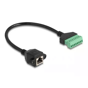 DeLOCK RJ45 kabelis Cat.6 sievišķais uz spaiļu bloka adapteri 30 cm