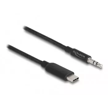 DeLOCK Audio Stereo kabelis USB Type-C vīrišķais uz 3.5mm stereo spraudni 1m melns