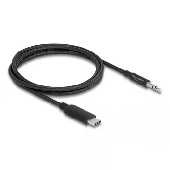 DeLOCK Audio Stereo kabelis USB Type-C vīrišķais uz 3.5mm stereo spraudni 1m melns