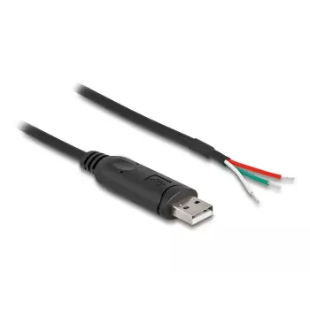 DeLOCK USB 2.0 Type-A uz RS-485 adaptera kabelis 1 m melns