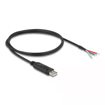 DeLOCK USB 2.0 Type-A uz RS-485 adaptera kabelis 1 m melns