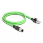 Tīkla kabelis DeLOCK M12 A-kodēts 8-pin vīrišķais uz RJ45 vīrišķo, PUR (TPU) 5 m