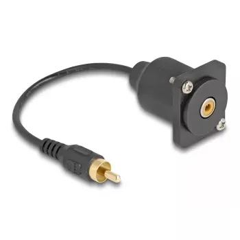 DeLOCK audio kabelis 0.2 m RCA Melns 88152 Vīrietis-Sieviete